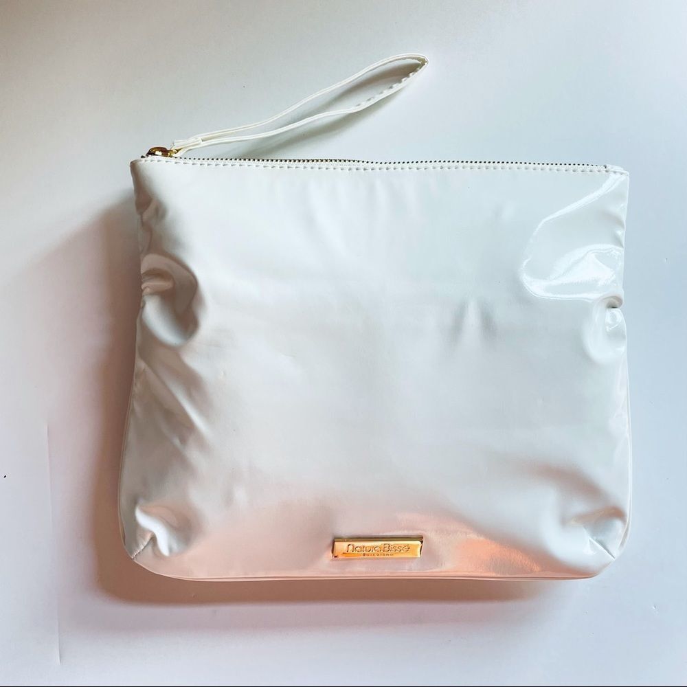 Natura Bisse Faux Patent Leather Clutch Purse New